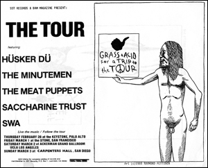 [Black Flag / The Tour / Tour Schedule / Thur. Feb. 28 - Sun. Mar. 3 1985]