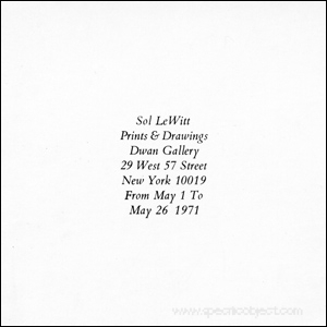 Sol LeWitt : Prints & Drawings