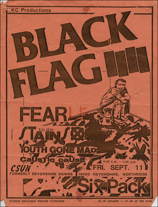 [Black Flag at CSUN [Six Pack] / Fri. Sept. 11]