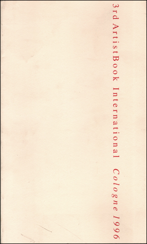 3rd ArtistBook International Cologne 1996