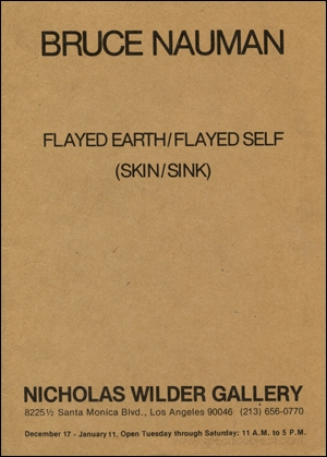 Flayed Earth / Flayed Self (Skin / Sink)