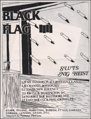 [Black Flag Tour Schedule / Jan. 29 - Feb. 5 1983]