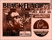 [Black Flag at Bookie's Club / Tues July 14]