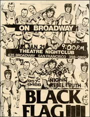 [Black Flag at Theatre Nightclub [On Broadway] / Fri. Jan 21]