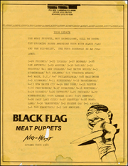 [Black Flag Tour Update / Spring Tour 1984]