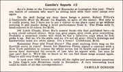 Camille's Reports #2