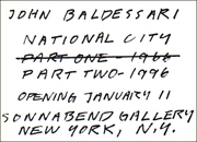 John Baldessari : National City, Part Two - 1996