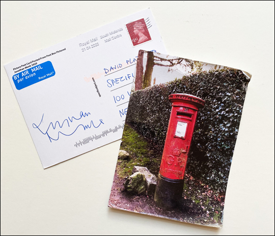 image from Picture Post Card Posted from Post Box Pictured