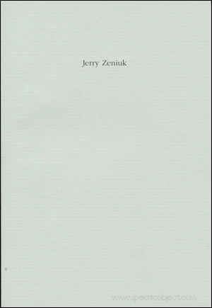 Jerry Zeniuk : Watercolors 1991 - 1992