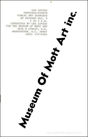 Museum of Mott Art inc. : Catalogue of Services 1971 