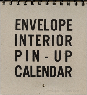 Envelope Interior Pin-Up Calendar