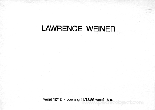 Lawrence Weiner