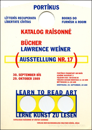 Ausstellung Nr.17 / Bucher Lawrence Weiner