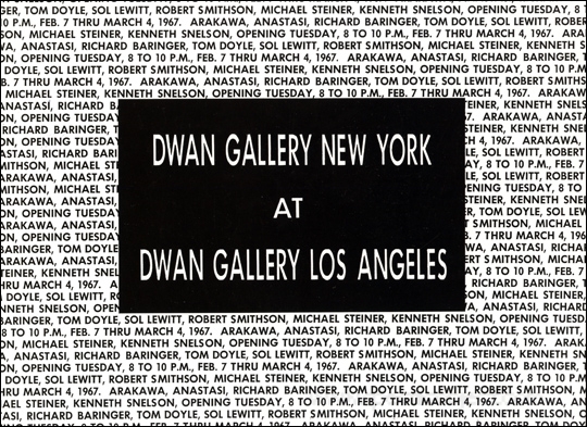 Dwan Gallery New York at Dwan Gallery Los Angeles