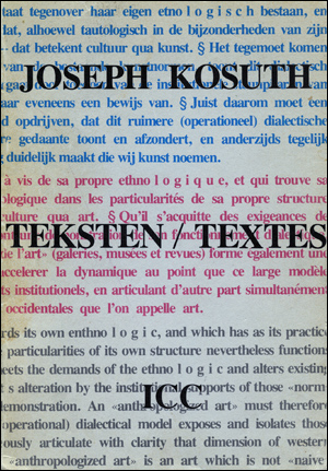 Joseph Kosuth : Texsten / Textes