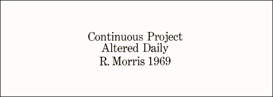 Continuous Project Altered Daily