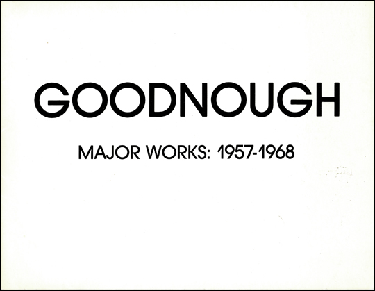 Goodnough : Major Works : 1957 - 1968