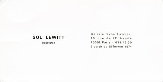 Sol LeWitt : Structures 