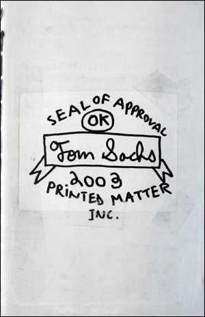 [Tom Sachs / Printed Matter, Inc. / 2003 Catalogue]