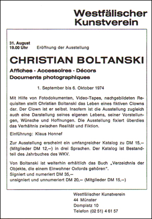 dam Om toevlucht te zoeken september Christian Boltanski : Affiches / Accessoires / Décors / Documents  Photographiques - Specific Object