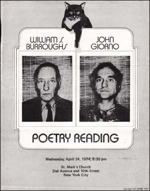 William S. Burroughs / John Giorno : Poetry Reading