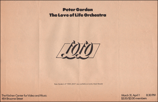 Peter Gordon : The Love of Life Orchestra