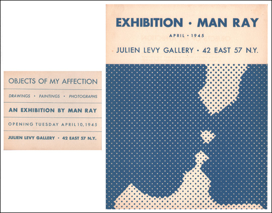 Objects of My Affection : An Exhibition by Man Ray [ aka : The Kiss (Poster for Man Ray exhibition, Julien Levy Gallery ; aka : Brochure for the Julien Levy Gallery Exhibition, Man Ray: Objects of My Affection ]