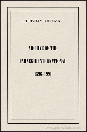 Archive of the Carnegie International 1896 - 1991