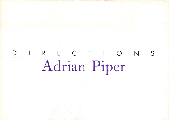 Directions : Adrian Piper, 