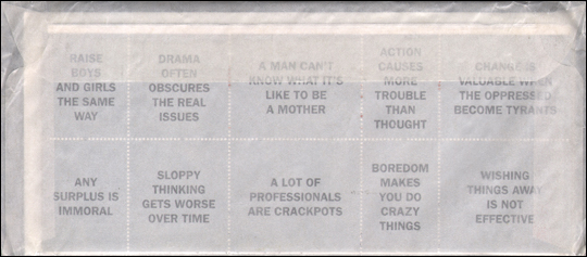 Fundraising Mailer for Art Matters featuring Truism Stamps