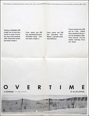 Overtime : A Happening (for Walter De Maria) by Allan Kaprow