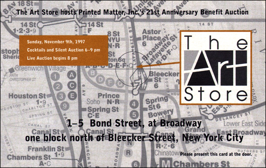 The Art Store Hosts Printed Matter, Inc.'s 21st Anniversary Benefit Auction