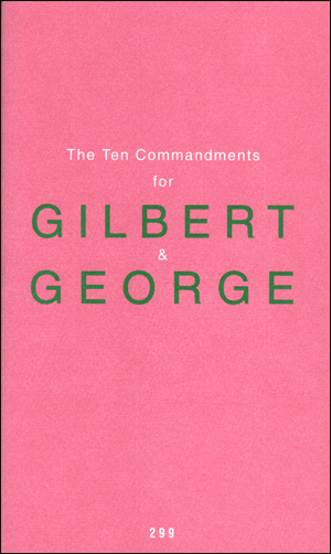 The Ten Commandments for Gilbert & George