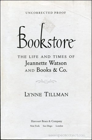 Bookstore : The Life and Times of Jeannette Watson and Books & Co.