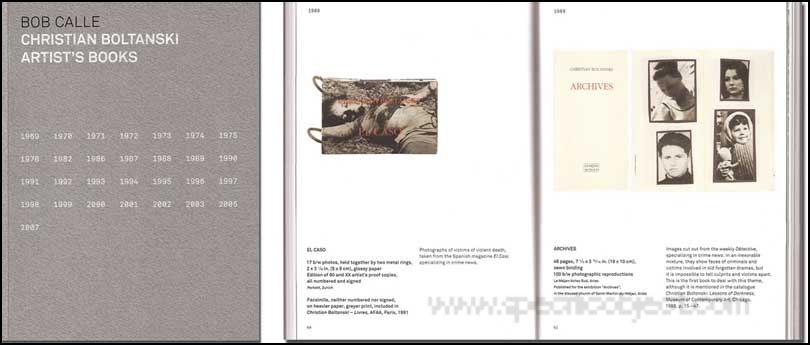 Christian Boltanski : Artist's Books 1969 - 2007 - Specific Object
