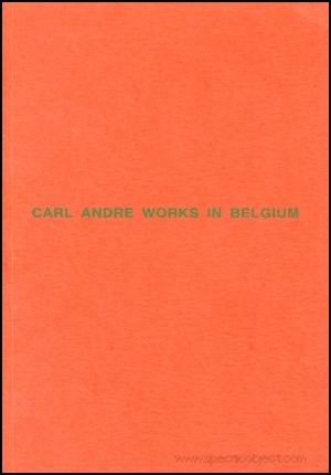 CARL ANDRE / WORKS IN BELGIUM - アート/エンタメ