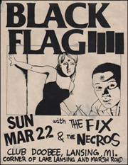 [Black Flag at Club Doobee, Lansing, MI / Sun. Mar. 22 1981]
