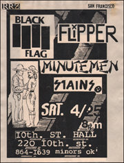 [Black Flag at the 10th st. Hall [cowboy] / Sat. Apr. 25 1981]
