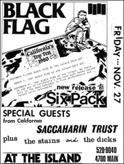 [Black Flag at the Island / Fri. Nov. 27 1981]