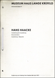 Hans Haacke : Auswertung der Ausstellung / Dokumentation Ausstellung / Besucher