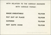With Relation to the Various Manners / with Various Things...
