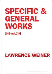 Specific & General Works : 1968 - sept. 1993