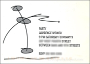 [Invitation to a Party at Lawrence Weiner's House]