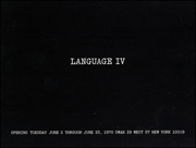 Language IV