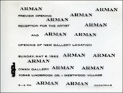 Arman : Preview Opening, Reception for the Artist and Opening of New Gallery Location