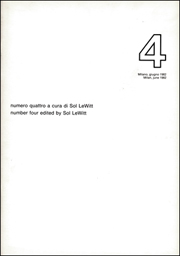 Edizione Cenobio Visualità : Numero quattro a cura di Sol LeWitt / Number four edited by Sol LeWitt