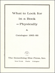 What to Look for in a Book - Physically & Catalogue 1965 - 66