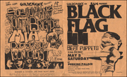 [Black Flag at Perkins Palace / Sat. April 28th / May 5 Saturday]