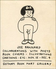 Joe Brainard Collaborations with Poets, Book Covers, Illustrations, Cartoons, etc.