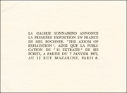 La Galerie Sonnabend Announce la Première Exposition en France de Mel Bochner, 'The Axiom of Exhaustion